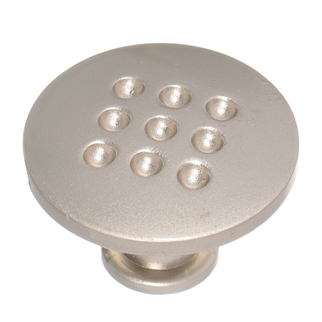 Ручка-кнопка мебельная Trodos ZY-59, никель, 30 мм