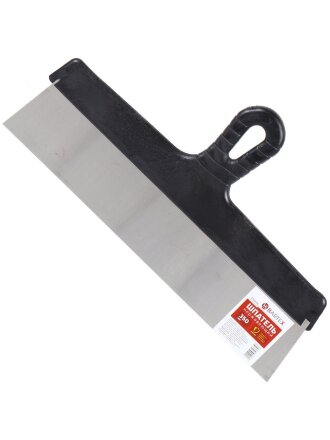 Шпатель нержавеющая сталь, 350 мм, прямой, рукоятка пластик, Bartex