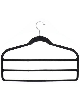 Вешалка-плечики для одежды, 45х37 см, флокированная, трехярусная, в ассортименте, Y8-2841