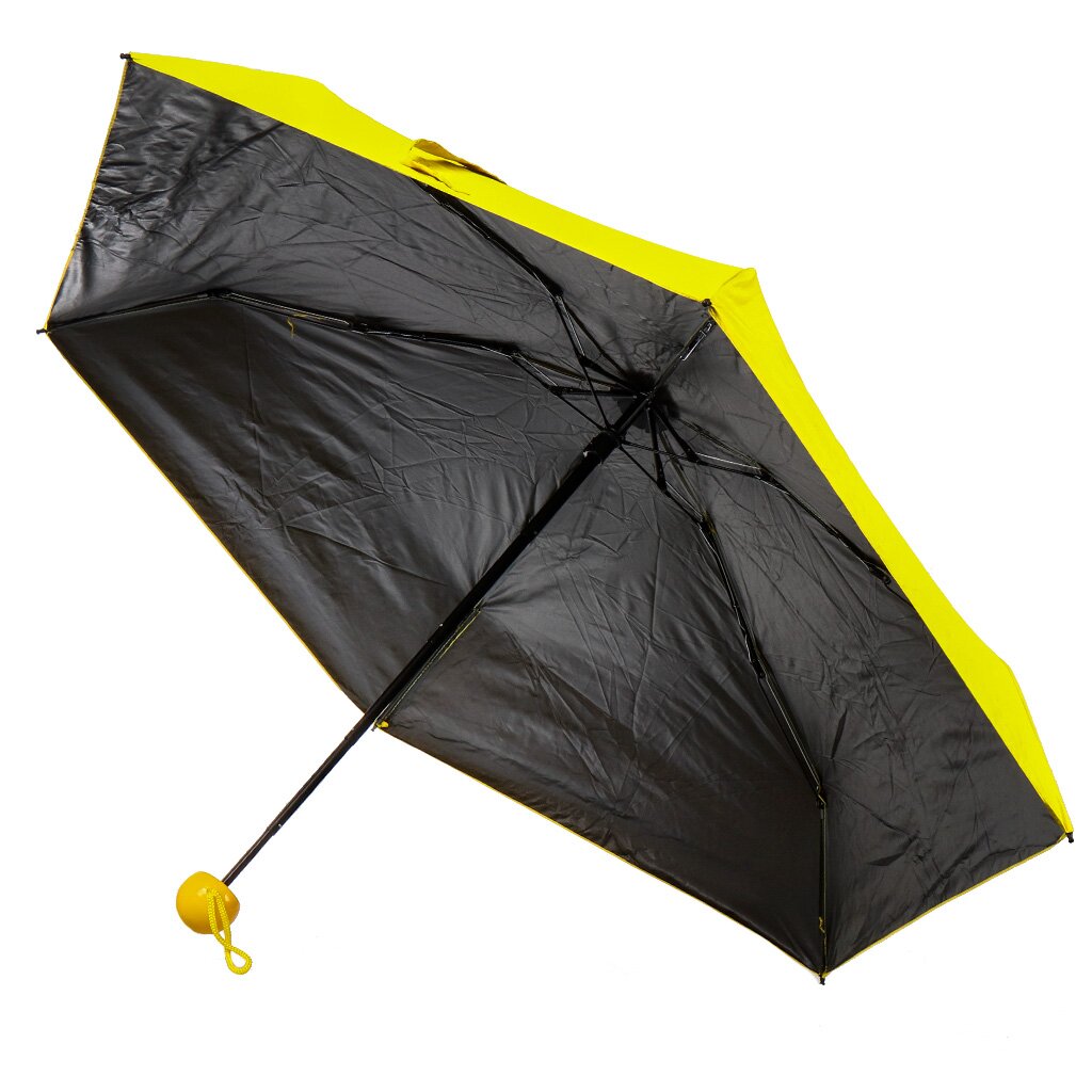 Зонт для женщин, механический, 6 спиц, 50 см, полиэстер, желтый, Y822-063 зонт для женщин автомат 8 спиц 53 5 см однотонный tu53 1