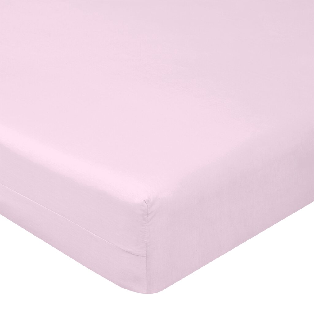 Простыня 1.5-спальная, 140 х 200 см, 100% хлопок, поплин, розовая, на резинке, Люксония Мр0040-3 triol миска пластиковая на резинке утяжеленная градиент розовая
