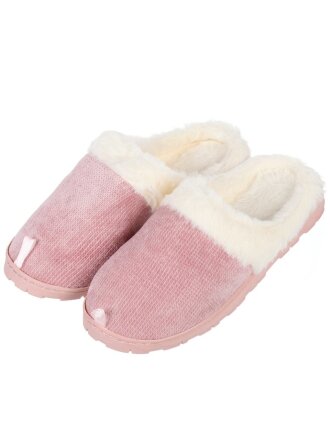 Тапки для женщин, розовые, р. 38-39, закрытые, трикотаж, A210050