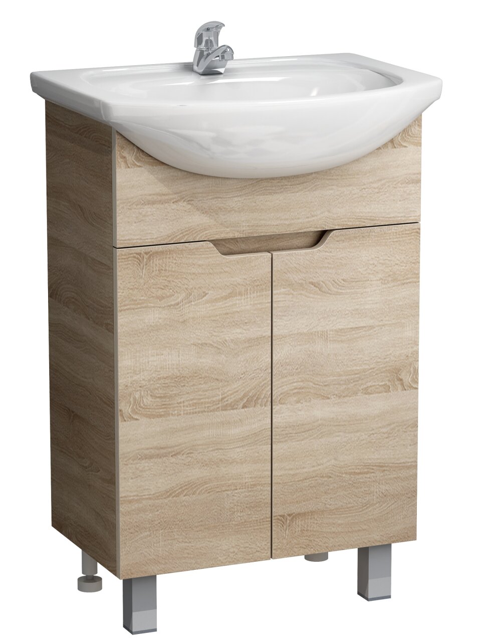 Тумба ЯМебель, Гамма 55(Уют 55), 500*304*800мм, ЛДСП, дуб бардолино