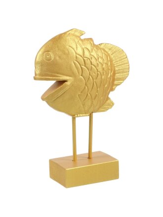 Фигурка декоративная гипс, Скалярия Большая, 23х23х36 см, на подставке, золотая, 10 0840 0002