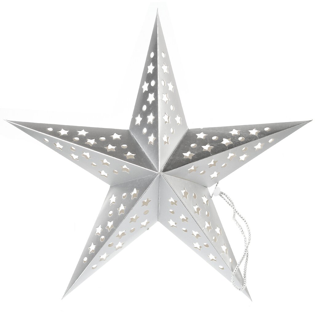 Елочное украшение Звезда, серебро, 45 см, SYZWX-202296 шар фольгированный 10 звезда с палочкой звезда серебро