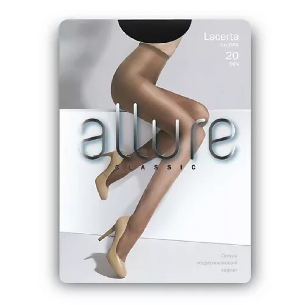 Колготки Allure, Lacerta, 20 DEN, р. 5, nero/черные