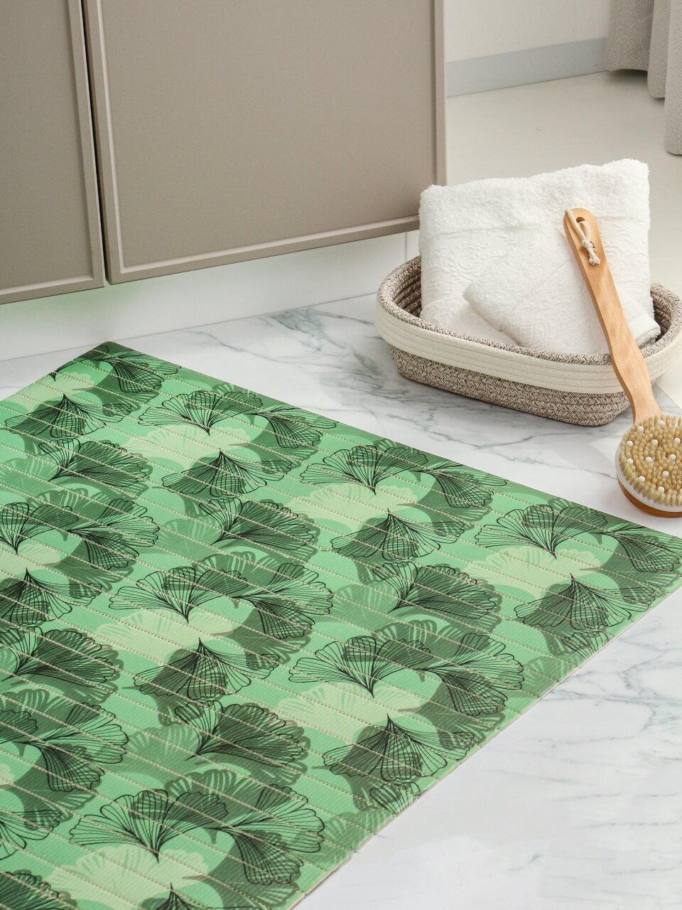 Коврик для ванной, антискользящий, 0.8х15 м, вспененный ПВХ, Вилина, Виктория, 303GR