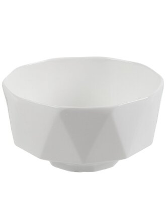 Пиала фарфор, круглая, 7.3 см, 0.6 л, Киргизия, Белье Ромб, 1059006, белая