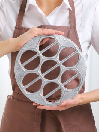 Варенница металл, 25 см, серебряная