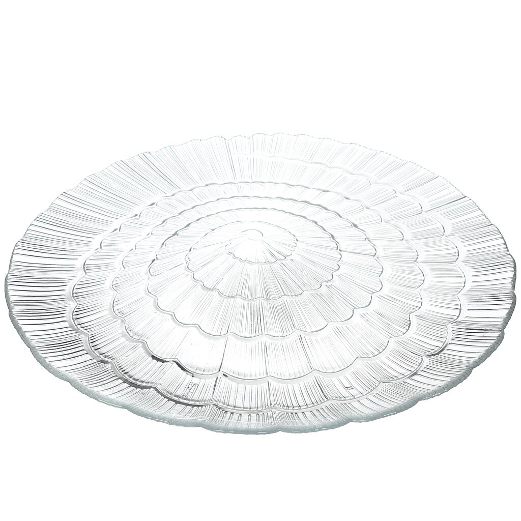 Тарелка обеденная, стекло, 24 см, круглая, Atlantis, Pasabahce, 10236SLB тарелка суповая стекло 22 см глубокая круглая графи pasabahce 10335slbd78