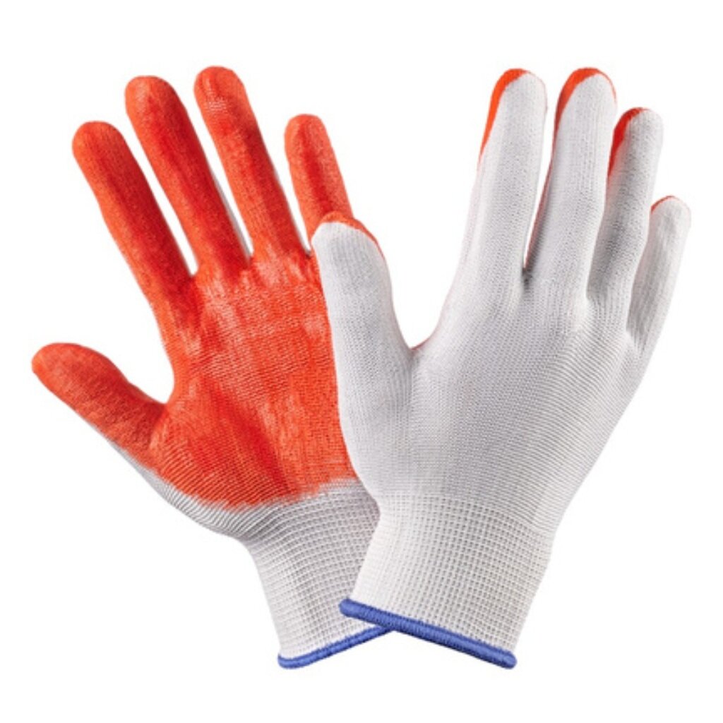 Перчатки нейлон, латексный облив, универсальный размер, европодвес перчатки для стекольщика х б латексный облив серая основа торро