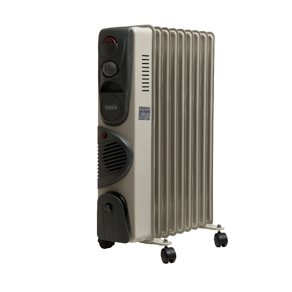 Радиатор Oasis, 7 секций, напольный, 1.5 кВт, 15 м2, BB-15T тепловентилятор oasis ks 15r напольный 1 5 квт 20 м2 керамический