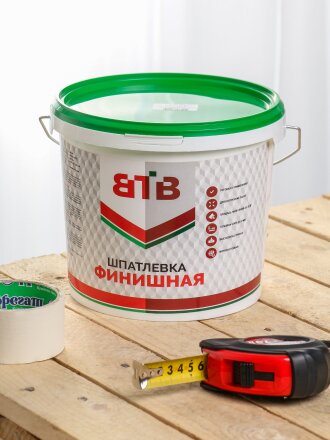 Шпатлевка ВТВ, финишная, для внутренних работ, белая, 8 кг