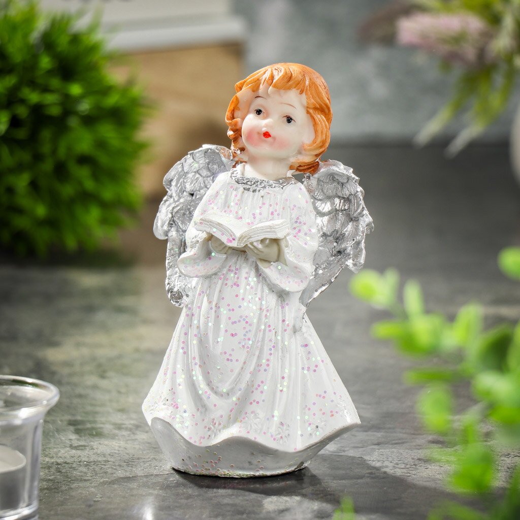 Фигурка декоративная Ангел, 14 см, Y4-3673 копилка ангел с розами 20х17х14см
