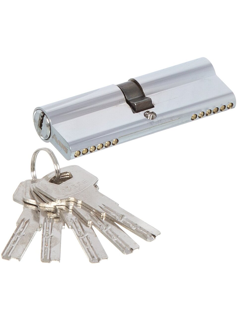 Личинка замка двери Avers, ZM-90-CR, 22797, ЦАМ, 90 мм, хром, 45/45