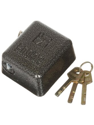 Замок навесной Аллюр, ВС2-10-01С, 982, коробка, дисковый, серый, 80 мм, 3 ключа