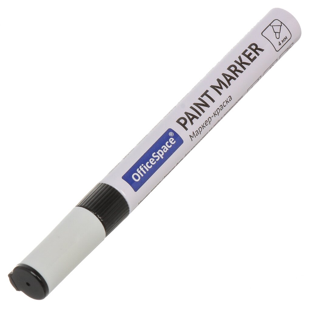 Маркер-краска нитро-основа, 1-4 мм, черный, OfficeSpace, PM_51073 маркер краска violet фиолетовый 4мм
