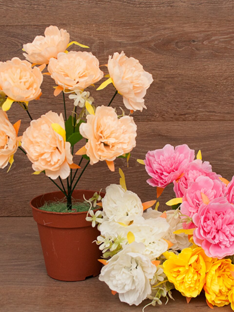Цветок искусственный декоративный пасхальный, Пион, 35 см, в ассортименте, FY053