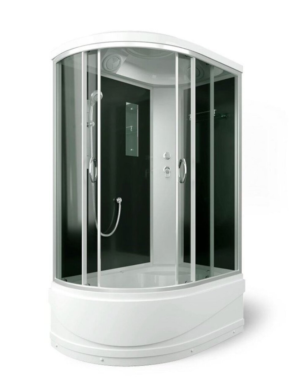 Душевая кабина высокий поддон, 120х80х215 см, правая, тонированная, Erlit, ER3512TPR-C4-RUS