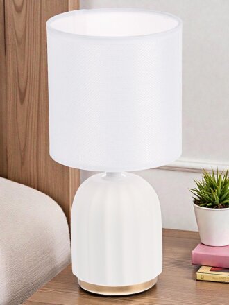 Светильник настольный E14, 40 Вт, белый, абажур белый, BY, Люцерн, 476-447