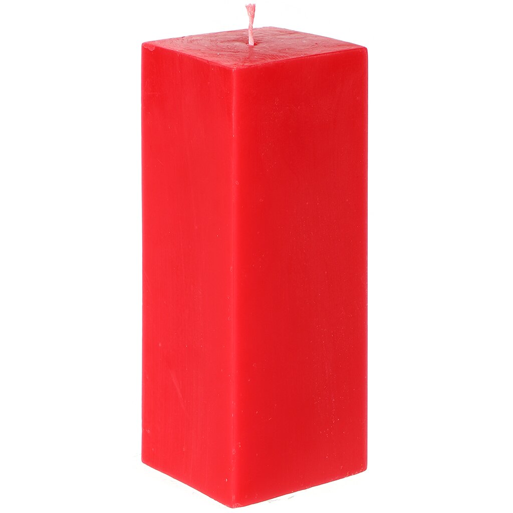 Свеча декоративная, квадратная, красная, H-150, 1382110800