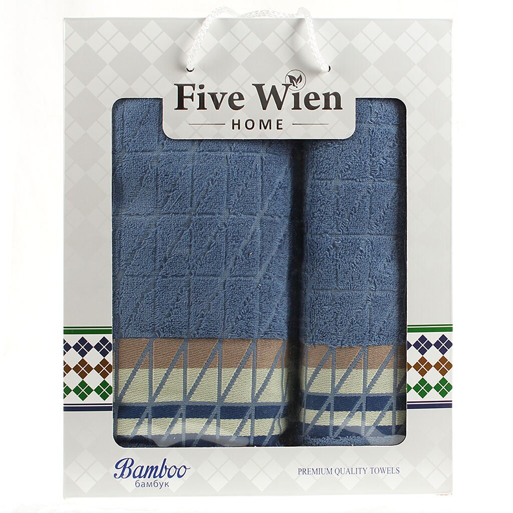 т Полотенце набор 2пр 50*90, 70*140 Трезор голубой + под. уп.