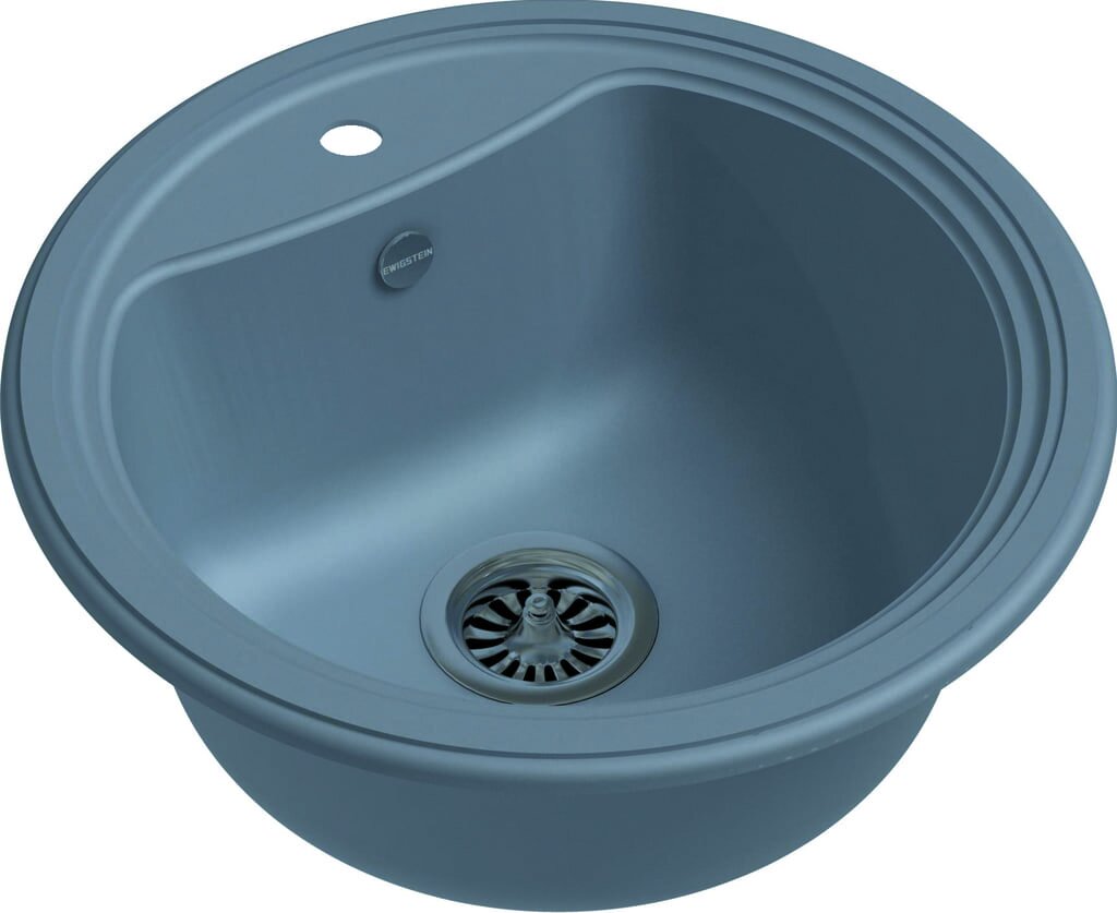 Мойка кварц Antik R50 1-чаша D-520мм серый металлик, EWIGSTEIN