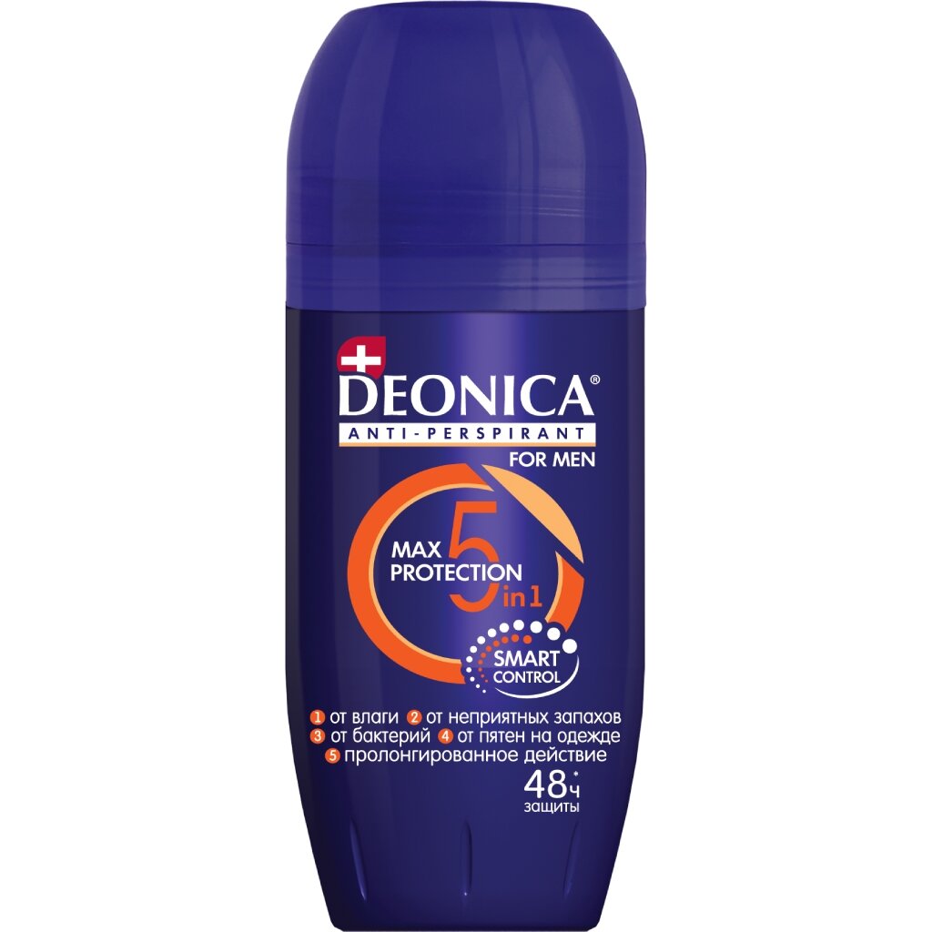 Дезодорант Deonica, 5 Protection, для мужчин, ролик, 50 мл дезодорант deonica nature protection для женщин спрей 200 мл