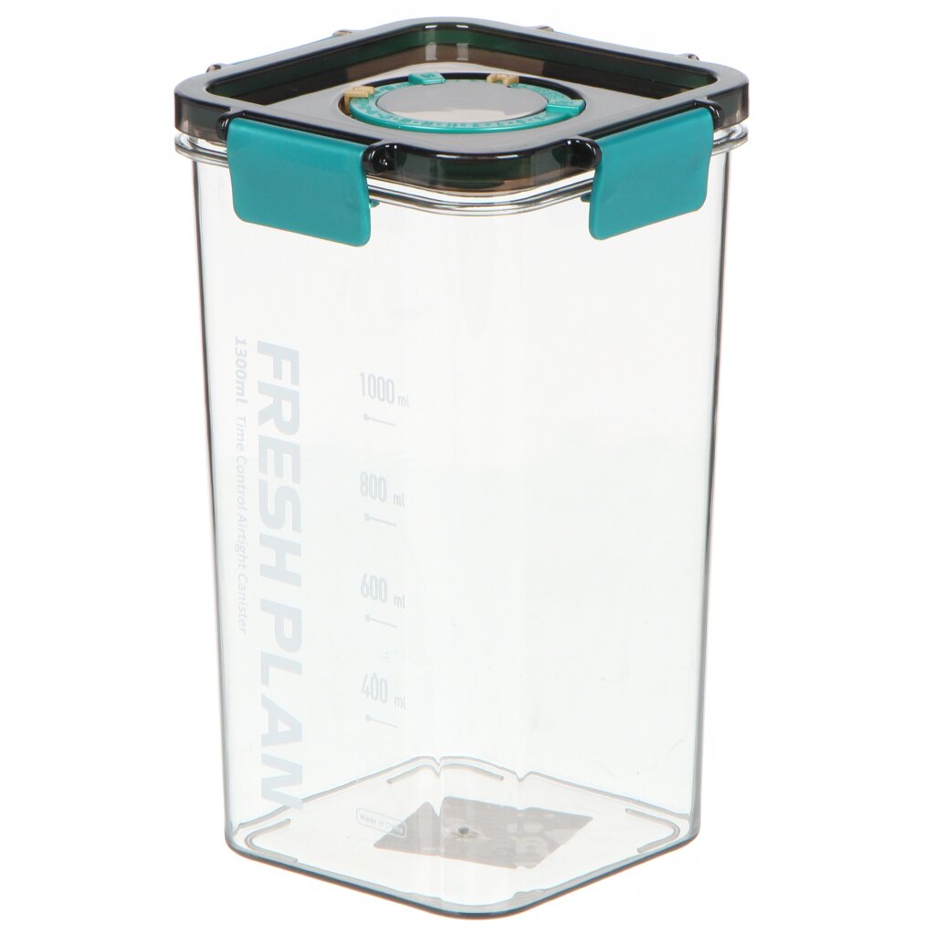 Контейнер пищевой пластик, 1.3 л, 11.8х11.8 см, прямоугольный, PET0547 прямоугольный контейнер для свч и заморозки умничка