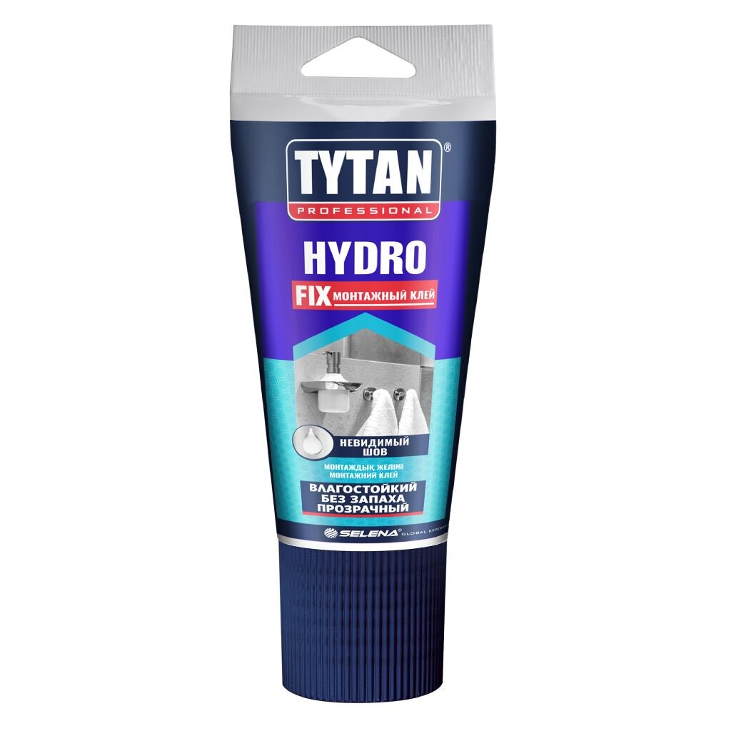 Клей Tytan, акриловый, монтажный, бесцветный, водостойкий, однокомпонентный, 150 мл, универсальный, 28406, Hydro fix
