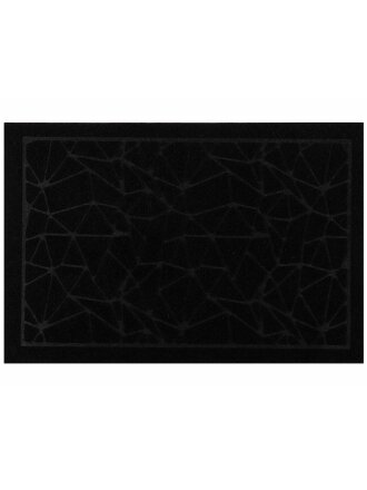 Коврик грязезащитный влаговпитывающий, 40х60 см, черный, узор, Natverk, 93685