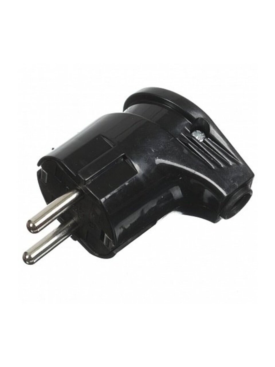 Вилка угловая, с заземлением, 16 А, IP20, 250 В, черная, TDM Electric, Народная, SQ1806-0408