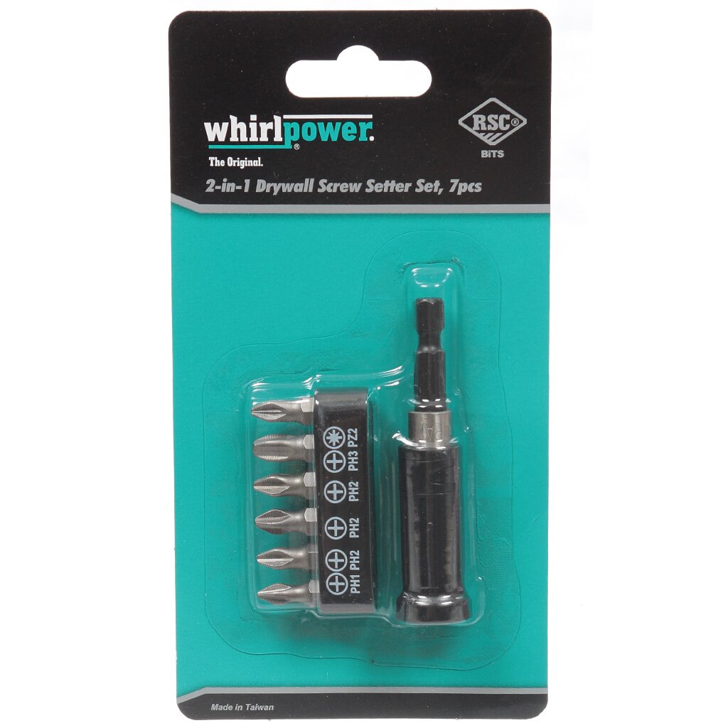 Набор бит для больших нагрузок Whirlpower Ph Pz 70 мм 7 шт блистер 560₽