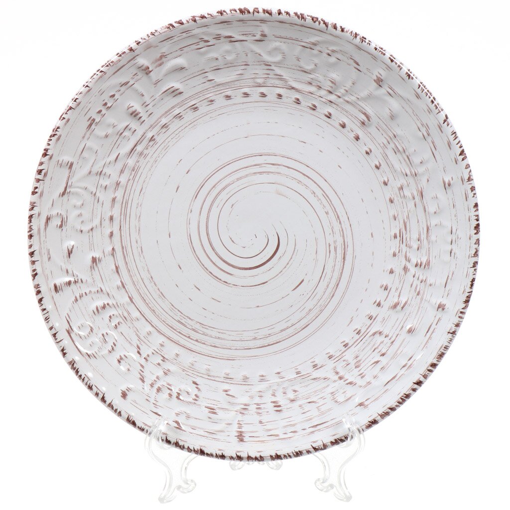 Тарелка обеденная, керамика, 27 см, круглая, Энже, Daniks тарелка обеденная керамика 24 см квадратная париж daniks 17 083