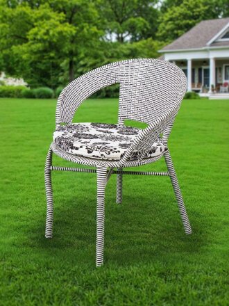 Кресло садовое искусственный ротанг, 42 см, подушка, 120 кг, для набора, T2022-7058