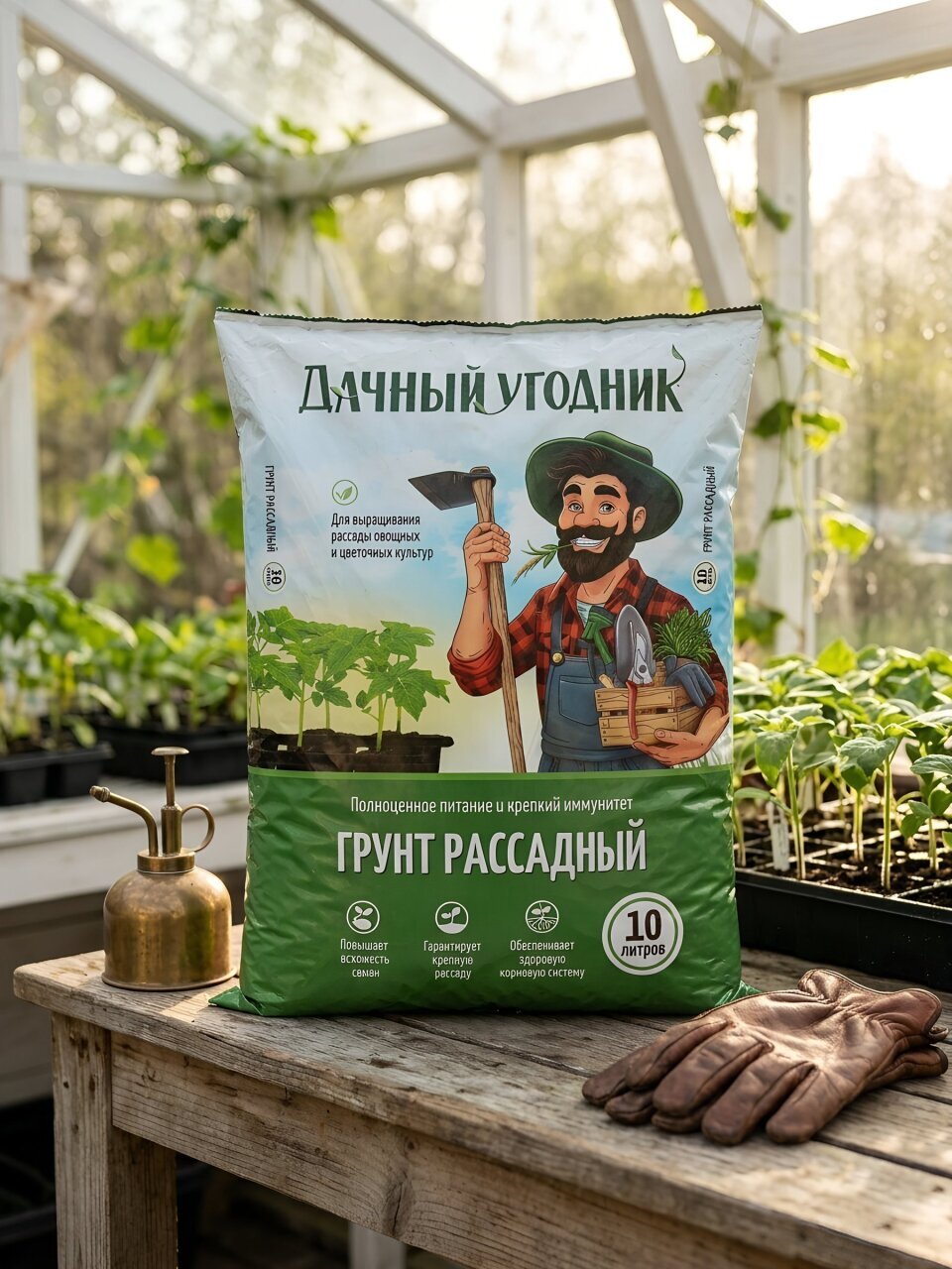 Грунт Дачный угодник, Рассадный, 10 л, Peter Peat