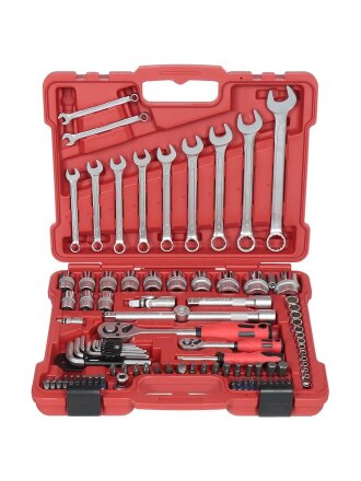 Набор слесарных инструментов Matrix, 13586, 1/2", 1/4", 5/16", кейс, 112 предметов