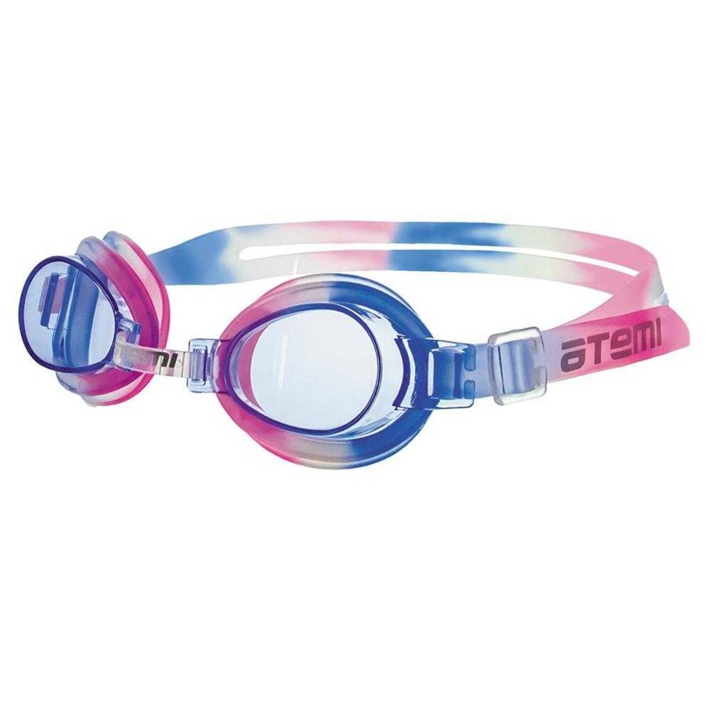 Очки для плавания Atemi, дет., PVC/силикон (син/бел/роз), S301, 00-00002071