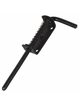 Засов накладной, ригель круглый, НОЭЗ, L-250 мм, 20382, черный