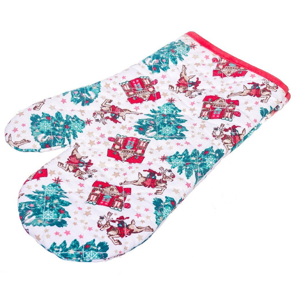 Прихватка-варежка, 18х28 см, Романтика Кружева зимы/С новым Годом