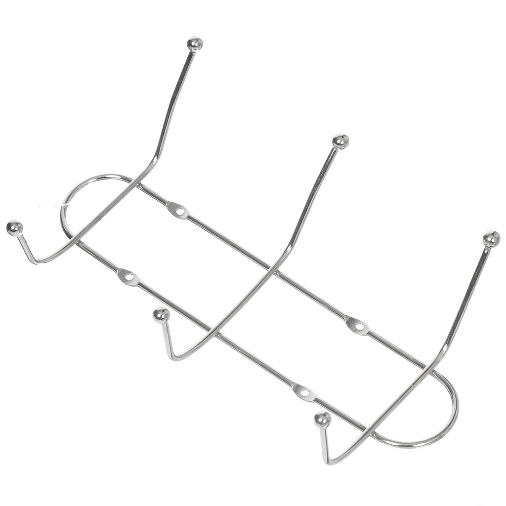 Вешалка настенная 3 крючка, на планке, 0.34х22.5х12 см, металл, Y3-767