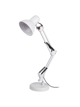 Светильник настольный E27, 40 Вт, белый, абажур белый, Эра, N-214-E27-40W-W, 12х120, Б0035069