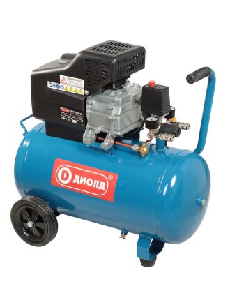 Компрессор масляный, Диолд, КМП-1600, 1.6 кВт, поршневой, 50 л, 210 л/мин, 8 бар, прямой, 30031031