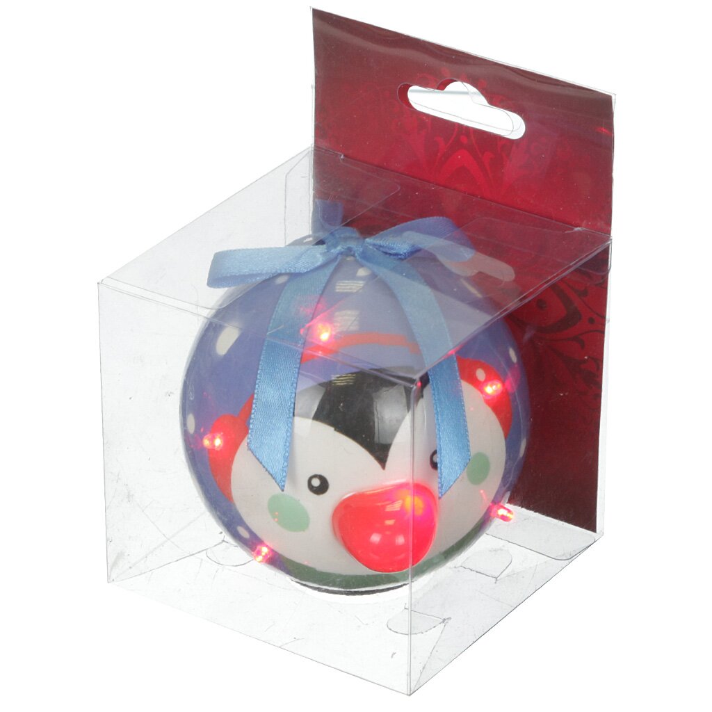 Елочный шар Волшебная страна, Носатики LPBN80/6, 8 см, 6 ламп LED, ПВХ коробка, 102115