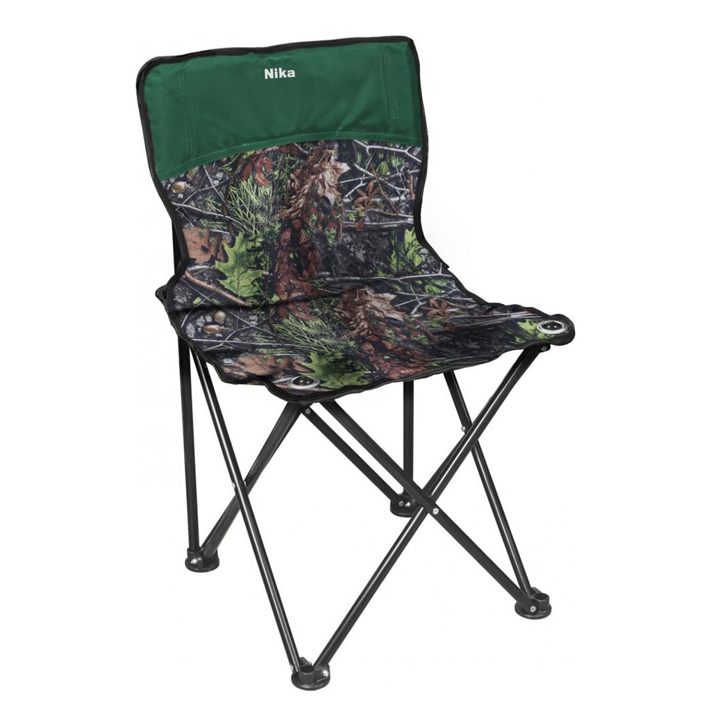 Стул-кресло 46х46х77 см, Премиум 3, коричневое, дубовые листья, ткань водоотталкивающая, с сумкой-чехлом, со спинкой, 100 кг, Nika, ПСП3/3
