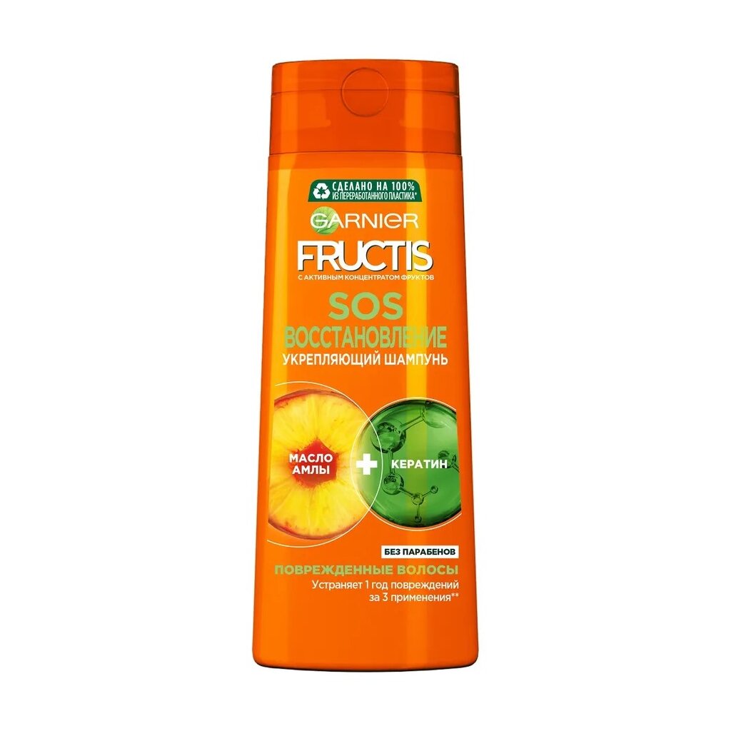 Шампунь Fructis, SOS Восстановление, для сухих и поврежденных волос, 400 мл