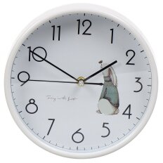 Часы настенные, 21х22х4 см, круглые, пластик, в ассортименте, Зайка, Y4-5206