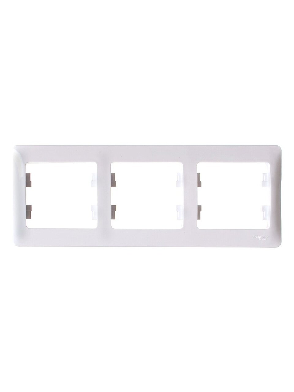 Рамка трехпостовая, горизонтальная, полипропилен, белая, Schneider Electric, Glossa, GSL000103