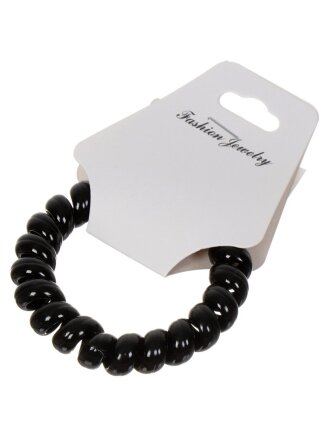 Резинка для волос Пружинка, 5 см, пластик, черная, Y9-253