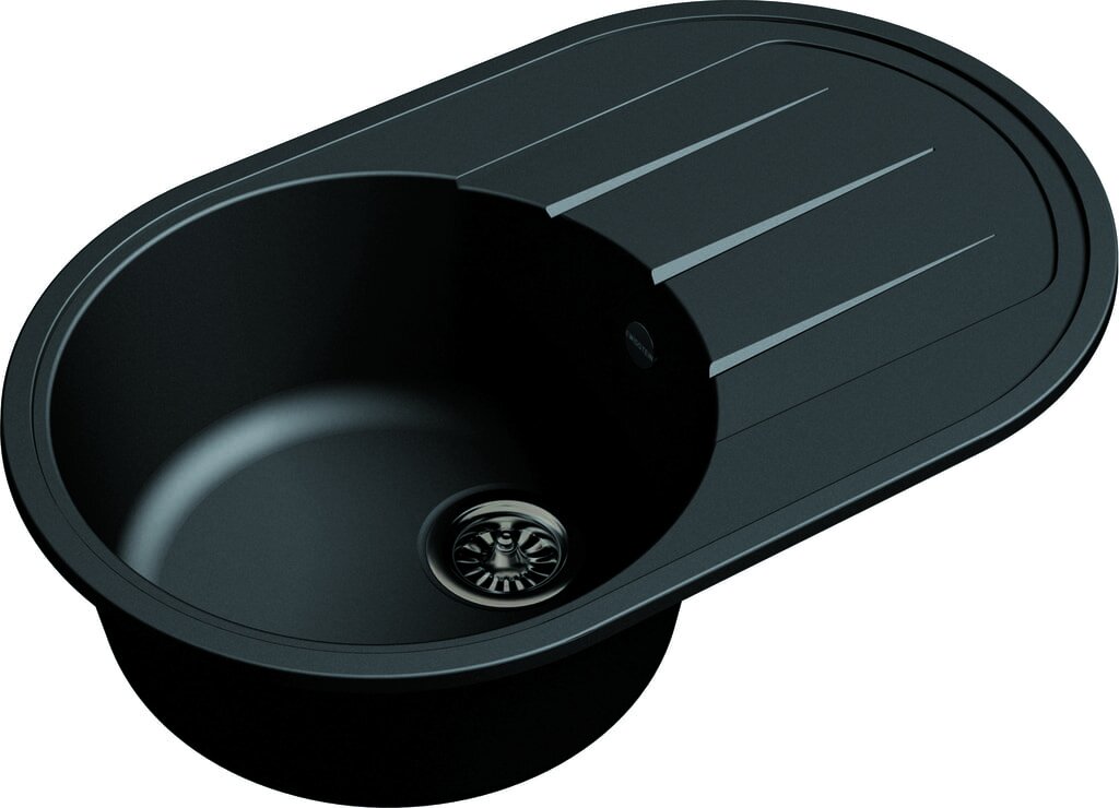 Мойка кварц Elegant R50F 1-чаша+ крыло 752*470мм антрацит, EWIGSTEIN